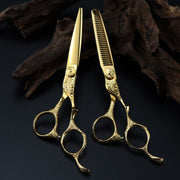 FnLune 6.0’ Gold Z Handle Hairdressing Scissors - FnLune