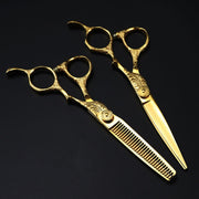FnLune 6.0’ Gold Z Handle Hairdressing Scissors - FnLune