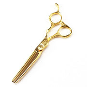 FnLune 6.0’ Gold Z Handle Hairdressing Scissors - FnLune