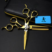 FnLune 6.0’ Gold Z Handle Hairdressing Scissors - FnLune