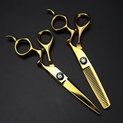 FnLune 6.0’ Gold Z Handle Hairdressing Scissors - FnLune