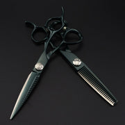 FnLune 6.0’ Green Lacquered Hairdressing Scissors - FnLune