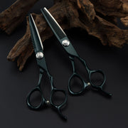 FnLune 6.0’ Green Lacquered Hairdressing Scissors - FnLune