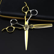 FnLune 6.0 inch Bright Gold Spearhead Hairdressing Scissors - FnLune