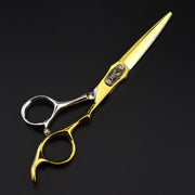 FnLune 6.0 inch Bright Gold Spearhead Hairdressing Scissors - FnLune