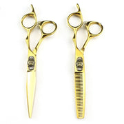 FnLune 6.0 Inch Golden Tiger Professional Hairdressing Scissors Salon - FnLune