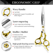 FnLune 6.0 Inch Professional Hairdressing Scissors Salon - FnLune