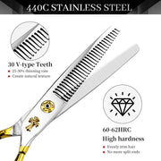 FnLune 6.0 Inch Professional Hairdressing Scissors Salon - FnLune