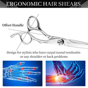 FnLune 6.0 Inch Professional Hairdressing Scissors Salon - FnLune