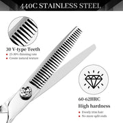 FnLune 6.0 Inch Professional Hairdressing Scissors Salon - FnLune