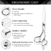 FnLune 6.0 Inch Professional Hairdressing Scissors Salon - FnLune