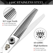 FnLune 6.0 Inch Professional Hairdressing Scissors Salon - FnLune