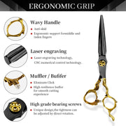 FnLune 6.0 Inch Professional Hairdressing Scissors Salon - FnLune