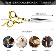 FnLune 6.0 Inch Professional Hairdressing Scissors Salon - FnLune