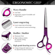 FnLune 6.0 Inch Professional Hairdressing Scissors Salon - FnLune
