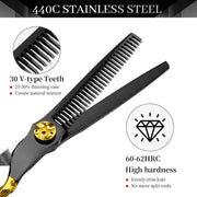 FnLune 6.0 Inch Professional Hairdressing Scissors Salon - FnLune