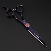 FnLune 6.0’ purple Lacquered Hairdressing Scissors - FnLune