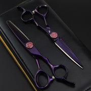 FnLune 6.0’ purple Lacquered Hairdressing Scissors - FnLune