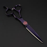 FnLune 6.0’ purple Lacquered Hairdressing Scissors - FnLune