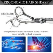 FnLune 6.0 Serpentine Shank CNC Engraving Bits Hairdressing Scissors Barber Shears - FnLune