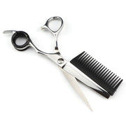FnLune 6.0 Silver with Comb Hairdressing Scissors Personalised - FnLune