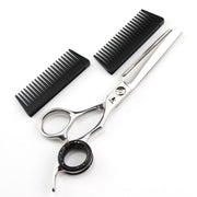 FnLune 6.0 Silver with Comb Hairdressing Scissors Personalised - FnLune