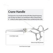FnLune 6.0 VG - 10 Professional Hair Salon Scissors Cut Barber Tools - FnLune