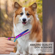 FnLune 6.5 Colour Pet Curved Tooth Clippers Curved Clippers Pet Trimming Clippers Thinning Clippers - FnLune