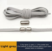 FnLune 6MM Metal Lock Round Elastic Shoelaces Flat - FnLune