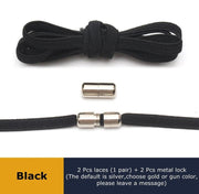 FnLune 6MM Metal Lock Round Elastic Shoelaces Flat - FnLune