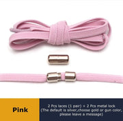 FnLune 6MM Metal Lock Round Elastic Shoelaces Flat - FnLune
