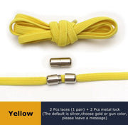 FnLune 6MM Metal Lock Round Elastic Shoelaces Flat - FnLune