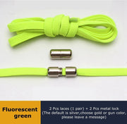 FnLune 6MM Metal Lock Round Elastic Shoelaces Flat - FnLune