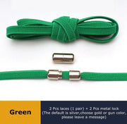 FnLune 6MM Metal Lock Round Elastic Shoelaces Flat - FnLune