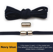 FnLune 6MM Metal Lock Round Elastic Shoelaces Flat - FnLune