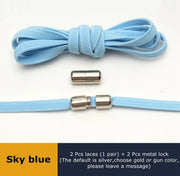 FnLune 6MM Metal Lock Round Elastic Shoelaces Flat - FnLune