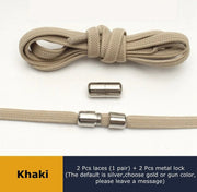 FnLune 6MM Metal Lock Round Elastic Shoelaces Flat - FnLune