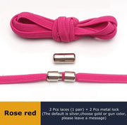 FnLune 6MM Metal Lock Round Elastic Shoelaces Flat - FnLune