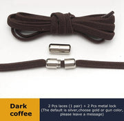 FnLune 6MM Metal Lock Round Elastic Shoelaces Flat - FnLune