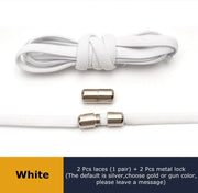 FnLune 6MM Metal Lock Round Elastic Shoelaces Flat - FnLune