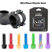 FnLune 6pcs/set M5*18mm MTB Stem Screws Bicycle Handlebar Bolts Colorful Stainless Steel Bike Stem Riser Screw - FnLune