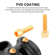 FnLune 6pcs/set M5*18mm MTB Stem Screws Bicycle Handlebar Bolts Colorful Stainless Steel Bike Stem Riser Screw - FnLune