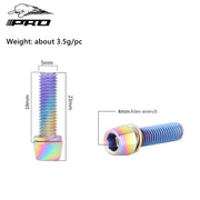 FnLune 6pcs/set M5*18mm MTB Stem Screws Bicycle Handlebar Bolts Colorful Stainless Steel Bike Stem Riser Screw - FnLune