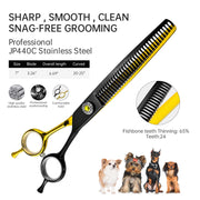 FnLune 7.0 Inch Professional Hairdressing Pet Scissors - FnLune