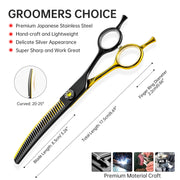 FnLune 7.0 Inch Professional Hairdressing Pet Scissors - FnLune