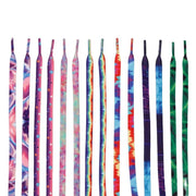 FnLune 7color Magic Light and Shadow Colorful Trend Fashion Colorful Flat Shoelaces - FnLune