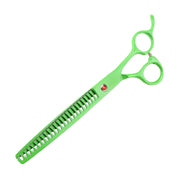 FnLune 8.0 Green Lacquered Pet Grooming Scissors Dental Scissors Pet Trimming Scissors - FnLune