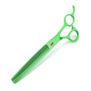 FnLune 8.0 Green Lacquered Pet Grooming Scissors Dental Scissors Pet Trimming Scissors - FnLune