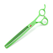 FnLune 8.0 Green Lacquered Pet Grooming Scissors Dental Scissors Pet Trimming Scissors - FnLune
