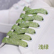 FnLune 8MM Glitter Shoelaces Colorful Flat Shoe laces - FnLune